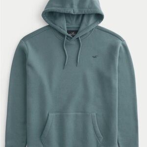Hollister Men's Dark Teal Hoodie - XL